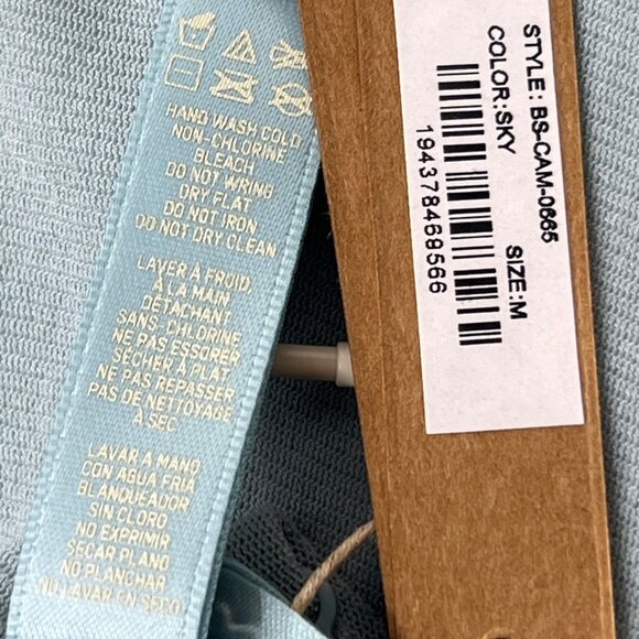 SKIMS Summer Mesh Strappy Cami Bodysuit Sky Medium - Picture 11 of 12